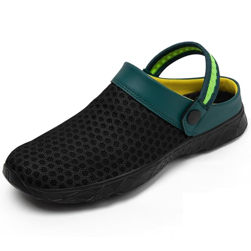 SAGUARO Sommer Clogs Herren Gartenschuhe Damen Hausschuhe Leicht Pantolette rutschfest Badelatschen Sandalen 43 EU von SAGUARO