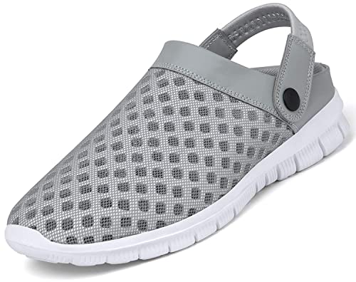 SAGUARO Sommer Clogs Herren Gartenschuhe Damen Hausschuhe Leicht Pantolette rutschfest Badelatschen Sandalen 46 EU von SAGUARO