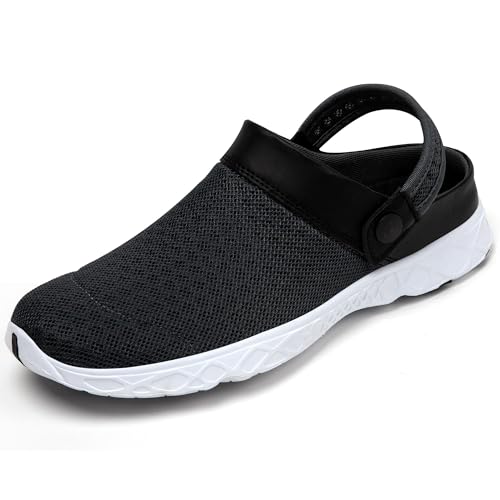 SAGUARO Sommer Clogs Herren Gartenschuhe Damen Hausschuhe Leicht Pantolette rutschfest Badelatschen Sandalen 46 EU von SAGUARO