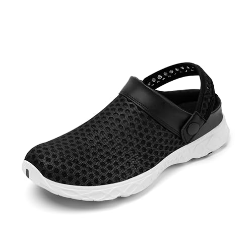 SAGUARO Sommer Clogs Herren Gartenschuhe Damen Hausschuhe Leicht Pantolette rutschfest Badelatschen Sandalen 46 EU von SAGUARO