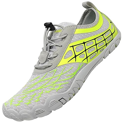 SAGUARO Damen Badeschuhe Unisex Leicht Aquaschuhe rutschfest Atmungsaktiv Herren Strandschuhe Schnell Trocknend Sommer Wasserschuhe Lichtgrün 40 EU von SAGUARO