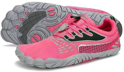 SAGUARO Barfußschuhe Herren Damen Traillaufschuhe Outdoor & Indoor Training Fitnessschuhe Wander Wald Strand Straße Laufschuhe Walkingschuhe Schnell Trocknend Badeschuhe, Fuscia Rosa, 37 EU von SAGUARO