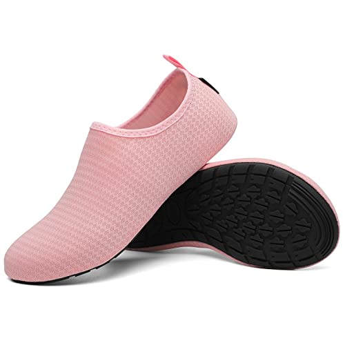 SAGUARO Damen Herren Hüttenschuhe rutschfest Hausschuhe Leicht Hausschuhe/Pantoffeln Rosa 42/43 EU von SAGUARO