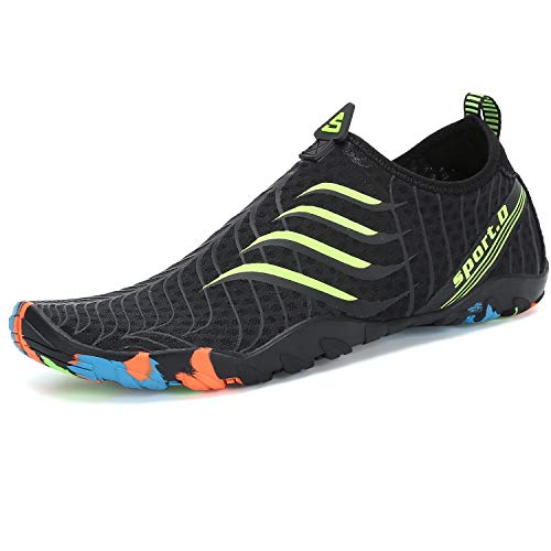 SAGUARO Unisex barfuß aqua schuhe für wassersport strand-schwimmen yoga segeln pool surfen schnorcheln kajak tauchen strand grün 5 uk von SAGUARO