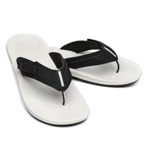 SAGUARO Flip Flops Damen Zehentrenner | Bequem Badelatschen | Sommer Zehensandalen | Rutschfest Duschlatschen | Outdoor Zehenstegpantolette | Strandschuhe Sandalen für Pool Strand Beach Schwarz,Gr.41 von SAGUARO