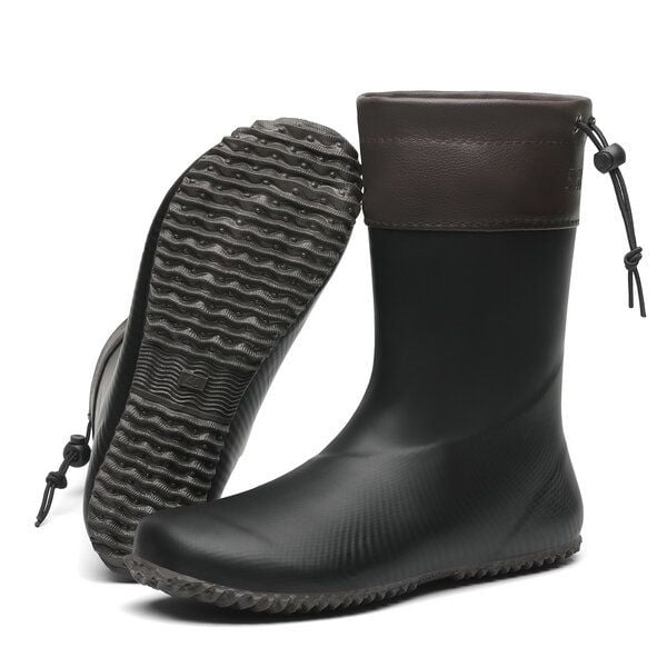 SAGUARO Gummistiefel Barfußschuhe vegan Winter Regen Stiefel Naturkautschuk gefüttert von SAGUARO