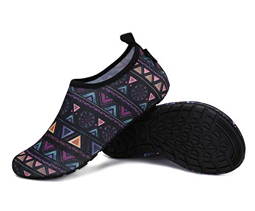 SAGUARO Hausschuhe Damen Herren Leichte Pantoffeln rutschfest Slip on Flache Hause Slippers,Mehrfarbig,44/45 EU von SAGUARO