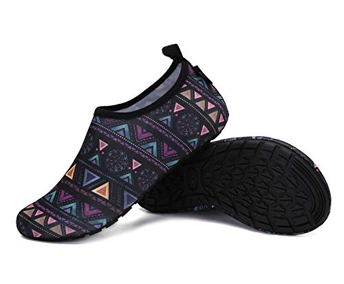 SAGUARO Hausschuhe Herren Damen Hüttenschuhe Leicht Rutschfest Pantoffeln Cozy Atmungsaktiv Sockenschuhe Home Flache Cozy Slippers, Mehrfarbig 46/47EU von SAGUARO