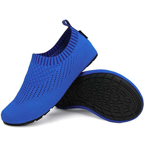 SAGUARO Hausschuhe Damen Herren Leichte hüttenschuhe rutschfest Flache Pantoffeln Home Cozy Slippers Blau 36/37 EU von SAGUARO