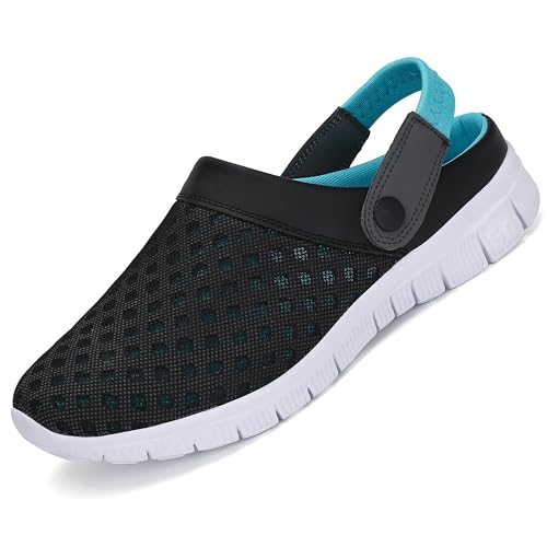 SAGUARO Hausschuhe Herren Sommer Outdoor Pantoletten Atmungsaktiv Damenhausschuh mit rutschfest Weiche Sohle, 41 EU, Blau von SAGUARO