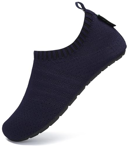 SAGUARO Hausschuhe Kinder Jungen Hüttenschuhe Mädchen Pantoffeln Barfußschuhe Leicht Rutschfest Slipper Weich Kleinkinder Schuhe Stil:083 Blau,Gr.22/23 EU von SAGUARO