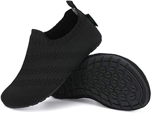 SAGUARO Hausschuhe Kinder Mädchen Hüttenschuhe Leichte Atmungsaktiv Pantoffeln Schwarz 28/29 EU von SAGUARO