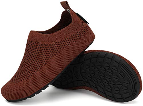 SAGUARO Hausschuhe Kinder Mädchen Hüttenschuhe Leichte Atmungsaktiv Pantoffeln Kaffee 32/33 EU von SAGUARO