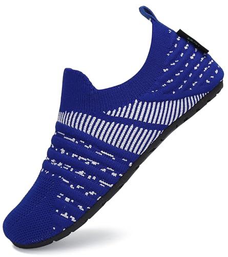 SAGUARO Hausschuhe Kinder Jungen Hüttenschuhe Mädchen Pantoffeln Barfußschuhe Leicht Rutschfest Slipper Weich Kleinkinder Schuhe Stil:082 Blau,Gr.36/37 EU von SAGUARO