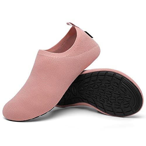 SAGUARO Hausschuhe Leichte Cozy Slipper rutschfest Pantoffeln Damen Rosa 46/47 EU von SAGUARO