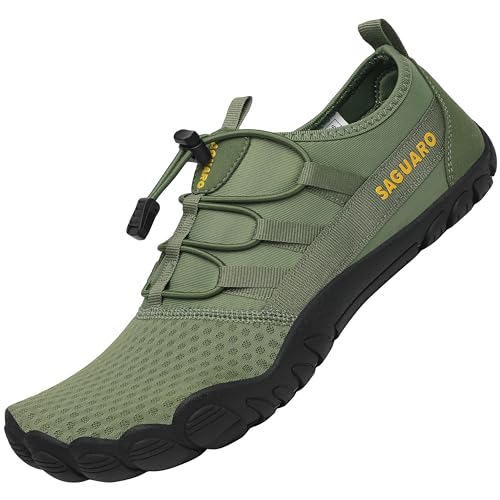 SAGUARO Herren Badeschuhe Leicht Damen Wasserschuhe Bequeme Strandschuhe Unisex, Wasser Grün 37 EU von SAGUARO