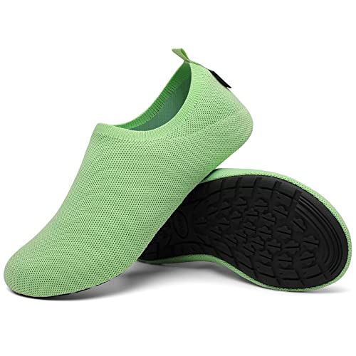 SAGUARO Herren Hüttenschuhe rutschfest Damen Leicht Hausschuhe Pantoffeln Indoor Grün 36/37 EU von SAGUARO