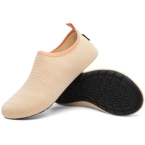 SAGUARO Herren Leichte Hüttenschuhe rutschfeste Damen Hausschuhe Atmungsaktiv Pantoffeln Cozy Slippers Orange 44/45 EU von SAGUARO