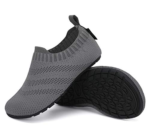 SAGUARO Hüttenschuhe Kinder Jungen Leichte Atmungsaktiv Pantoffeln Mädchen Cozy Slipper Hellgrau 20/21 EU von SAGUARO