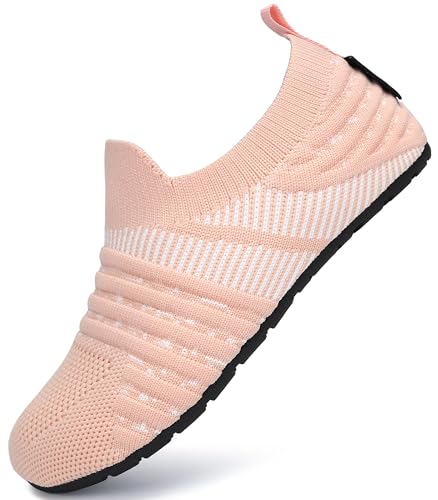SAGUARO Hausschuhe Kinder Mädchen Hüttenschuhe Jungen Pantoffeln Barfussschuhe Leicht Atmungsaktive Slipper Weich Kleinkinder Schuhe Stil:082 Pink,Gr.30/31 EU von SAGUARO