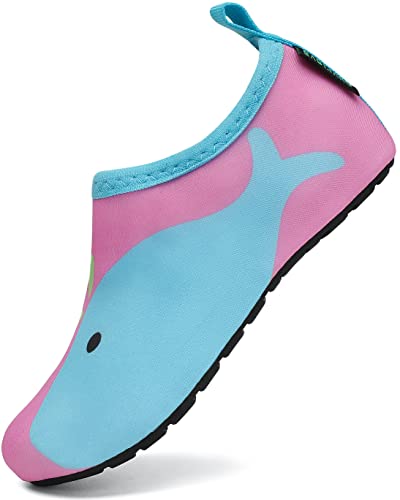 SAGUARO Badeschuhe Kinder Schwimmschuhe Jugen Schnell Trocknend Wasserschuhe Mädchen Leicht Surfschuhe Stil:5 Pink Gr.24/25 von SAGUARO