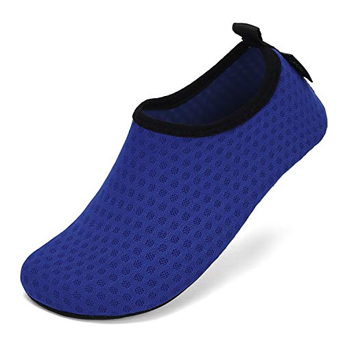 SAGUARO Kinder Badeschuhe Schnelltrocknende Wasserschuhe rutschfest Schwimmschuhe für Wassersport,071 Blau,34/35 von SAGUARO