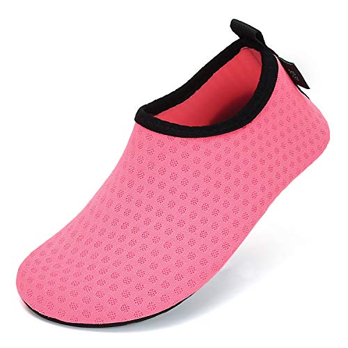 SAGUARO Kinder Badeschuhe Schnelltrocknende Wasserschuhe rutschfest Schwimmschuhe für Wassersport,071 Pink,20/21 von SAGUARO