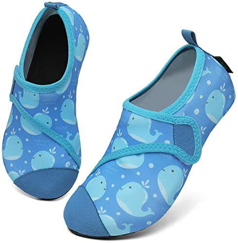 SAGUARO Kinder Badeschuhe Strandschuhe Jungen Mädchen Wasserschuhe Schwimmschuhe Kleinkind rutschfest Barfußschuhe für Strand Pool(Himmel Blau,24/25 EU) von SAGUARO