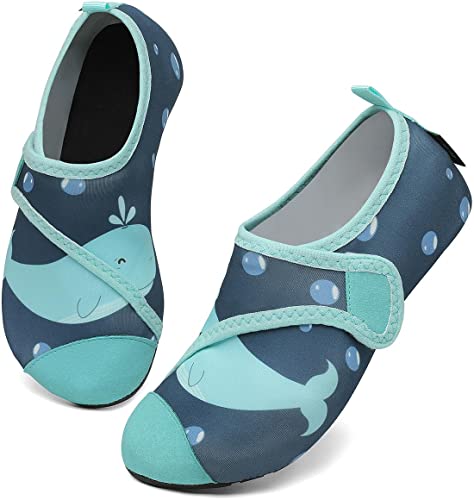 SAGUARO Kinder Badeschuhe Strandschuhe Jungen Mädchen Wasserschuhe Schwimmschuhe Kleinkind rutschfest Barfußschuhe für Strand Pool(Meer Marineblau,28/29 EU) von SAGUARO