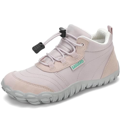 SAGUARO Kinder Barfußschuhe Atmungsaktiv rutschfest Wanderschuhe Leicht Barefoot Minimal Sneaker Gr.25 von SAGUARO