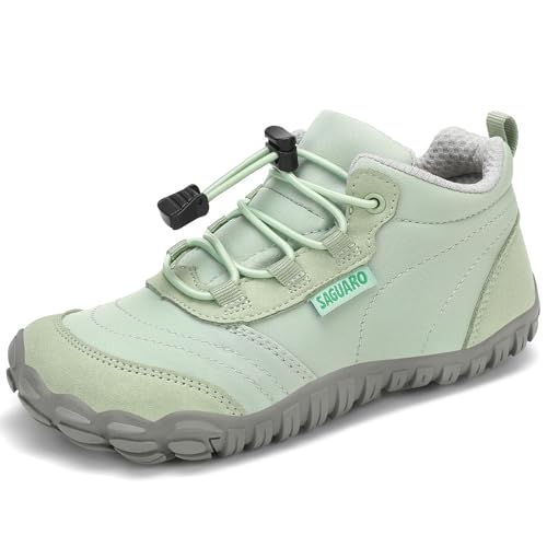SAGUARO Kinder Barfußschuhe Atmungsaktiv rutschfest Wanderschuhe Leicht Barefoot Minimal Sneaker Gr.34 von SAGUARO