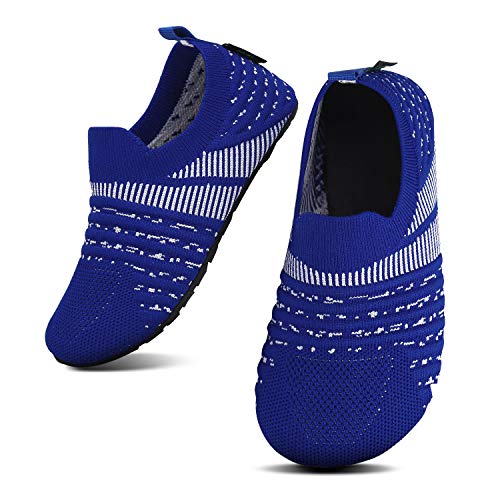 SAGUARO Kinder Hausschuhe Jungen Pantoffeln Mädchen Slippers rutschfest Yoga Kleinkinder Schuhe Unisex-Baby Indoor Weich Walkingschuhe Hüttenschuhe Hellblau 24/25 EU von SAGUARO