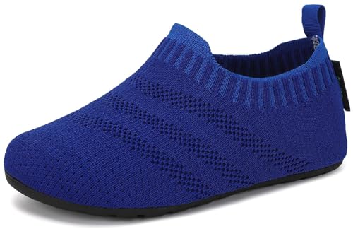 SAGUARO Kinder Hausschuhe Mädchen Jungen Pantoffeln Leicht Rutschfest Hüttenschuhe Weich Flexibel Slippers für Frühling Sommer, Azurblau 34/35 EU von SAGUARO