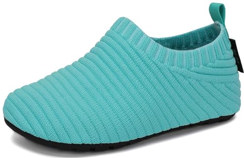 SAGUARO Kinder Hausschuhe Mädchen Jungen Barfußschuhe Leicht rutschfest Kleinkinder Lauflernschuhe Weich Flexibel Badeschuhe für Frühling Sommer, Himmelblau 20/21 EU von SAGUARO