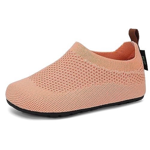 SAGUARO Kinder Hausschuhe Mädchen Jungen Barfußschuhe Leicht rutschfest Kleinkinder Lauflernschuhe Weich Flexibel Badeschuhe für Frühling Sommer, Orange 20/21 EU von SAGUARO