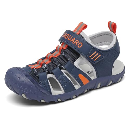 SAGUARO Kinder Sandalen für Jungen Leichtgewicht Geschlossen Sport Trekkingandalen Atmungsaktiv Rutschfest Wandersandalen Sommer Outdoor Blau 28 EU SAGUARO Kinder Sandalen für Jungen Leichtgewicht Geschlossen Sport Trekkingandalen Atmungsaktiv Rutschfest Wandersandalen Sommer Outdoor Blau 28 EU von SAGUARO