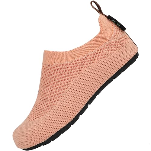 SAGUARO Kleinkind Hausschuhe für Jungen mädchen Leichte Atmungsaktiv Lauflernschuhe Unisex rutschfeste Baby Slippers Indoor Camping Kindergarten Turnen, Kinder Orange 20/21 von SAGUARO