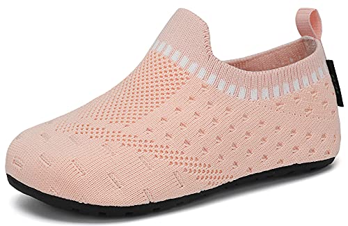 SAGUARO Kleinkinder Hüttenschuhe Kinder Leichte Atmungsaktiv Pantoffeln Mädchen Cozy Slipper Pink 28/29 EU von SAGUARO