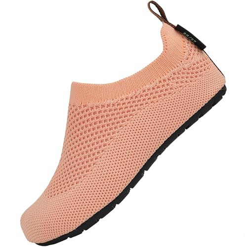 SAGUARO Hausschuhe Leicht rutschfest Pantoffeln Atmungsaktives Slippers für Jungen Mädchen Kleinkinder, Kinder Orange 18/19 von SAGUARO