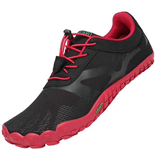 SAGUARO Minimalistische Barfußschuhe Unisex Leicht Barfussschuhe Schnell Trocknend Badeschuhe Männer Frauen Traillaufschuhe for Outdoor Sport rutschfest Wasserschuhe, Rot 37 von SAGUARO