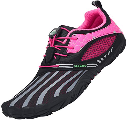 SAGUARO Minimalistische Barfußschuhe Unisex Leicht Barfussschuhe Schnell Trocknend Badeschuhe Männer Frauen Traillaufschuhe for Outdoor Sport rutschfest Wasserschuhe,Pink 36 von SAGUARO