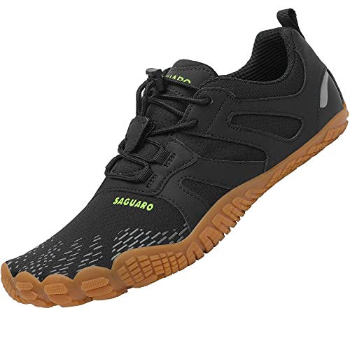 SAGUARO Minimalistische Strandschuhe Männer Breathable Barfussschuhe Frauen Traillaufschuhe Outdoor Sport Barfuss Wanderschuhe Kletterschuhe Barfuß Fitnessschuhe, Sommer Schwarz 36 von SAGUARO