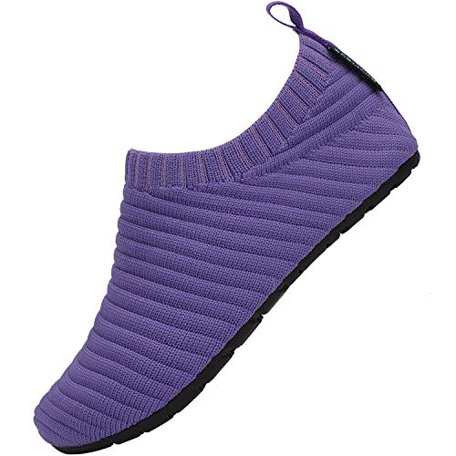 SAGUARO Pantoffeln für Mädchen Hausschuhe Kinder Junge rutschfeste Leichte Komfortabel Slippers Kleinkinder Hüttenschuhe Baby Indoor Schuhe, Slipper Violett 22/23 von SAGUARO