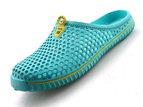 SAGUARO Schlappen Clogs Unisex Latschen Arbeitsschuhe Leichter Sommer Badeschuhe für Freizeit und Garten Blau Gr.42 von SAGUARO