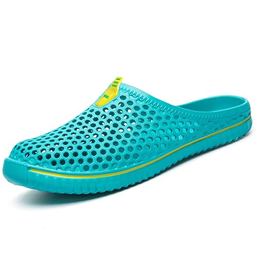 SAGUARO Schlappen Clogs Unisex Latschen Arbeitsschuhe Leichter Sommer Badeschuhe für Freizeit und Garten Blau Gr.45 von SAGUARO