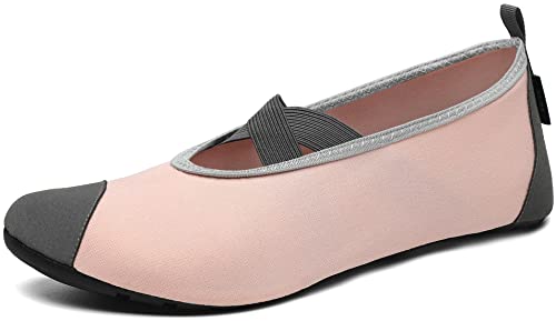 SAGUARO Schwimmschuhe Damen Aquaschuhe rutschfeste Hausschuh Schnell Trocknend Wassersportschuhe für Yoga Gymnastik Schnorcheln, Erröten Rosa, 36/37EU von SAGUARO