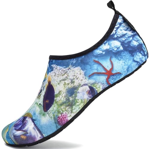 SAGUARO Schwimmschuhe Damen Atmungsaktiv Leicht Herren Surfschuhe Weiche Bequeme Badeschuhe Sommer Outdoor Meer Strand, Blau 42/43 SAGUARO Schwimmschuhe Damen Atmungsaktiv Leicht Herren Surfschuhe Weiche Bequeme Badeschuhe Sommer Outdoor Meer Strand, Blau 42/43 von SAGUARO