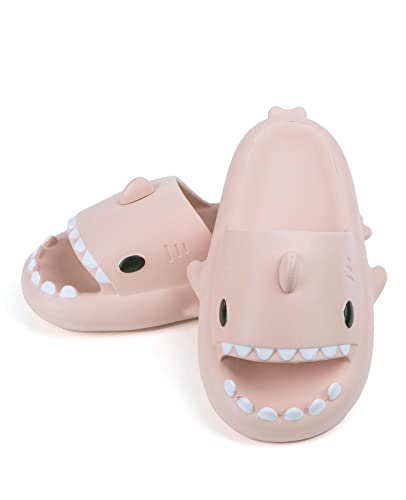 SAGUARO Shark Slippers Kinder Weich Bequem Hai Hausschuhe Jungen Mädchen Sommer Shark Slides Zuhause Rutschfeste Schwimmbad Strand Haifisch Schlappen Original Wolken Badelatschen Pillow Latschen von SAGUARO