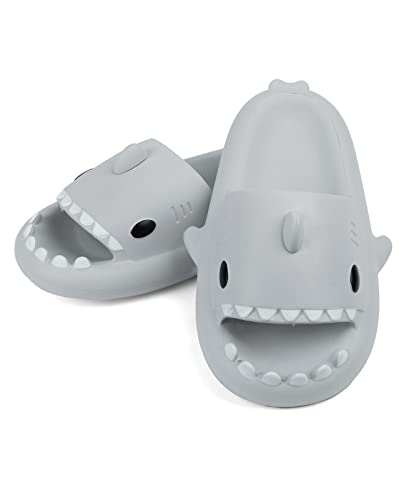 SAGUARO Shark Slippers Kinder Weich Bequem Hai Hausschuhe Jungen Mädchen Sommer Shark Slides Zuhause Rutschfeste Schwimmbad Strand Haifisch Schlappen Original Wolken Badelatschen Pillow Latschen von SAGUARO