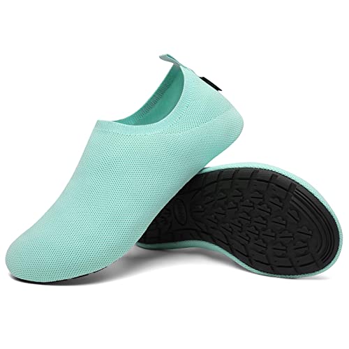 SAGUARO Slippers Damen Herren Hüttenschuhe Atmungsaktiv Pantoffeln für Beach Pool Surfen Himmelblau 36/37 EU von SAGUARO